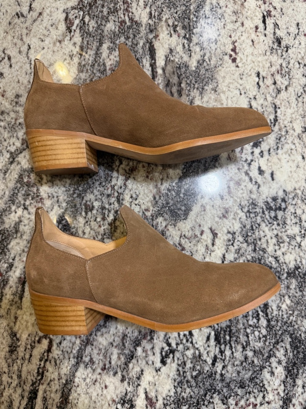 Pure Navy Brown suede Ankle Boots / Bootie - Great Condition Size 40/9.5